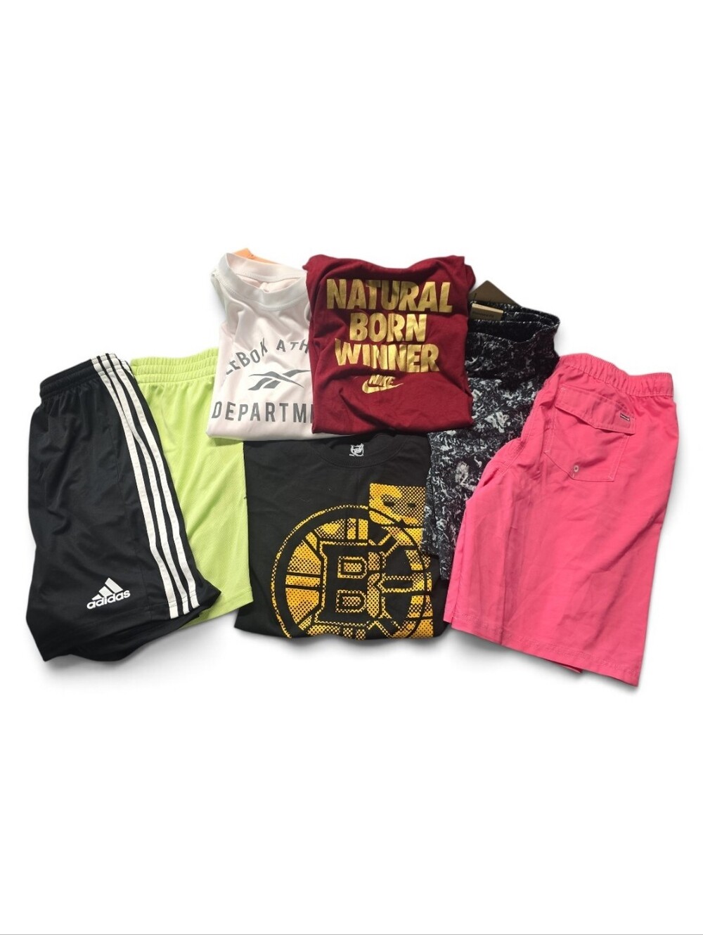 Mixed Athletic Apparel Bundle Adidas, Nike, Hurley, Reebok